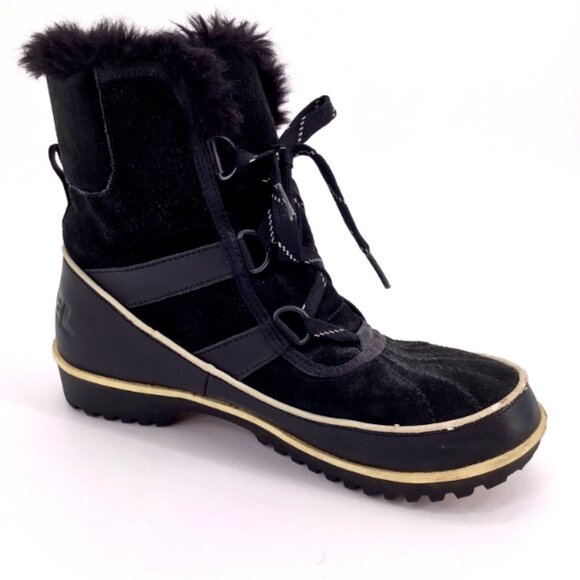 Sorel Women Boots Tivoli II Waterproof Suede Leather NL 2089 010 Black Size 7.5 - Picture 8 of 10